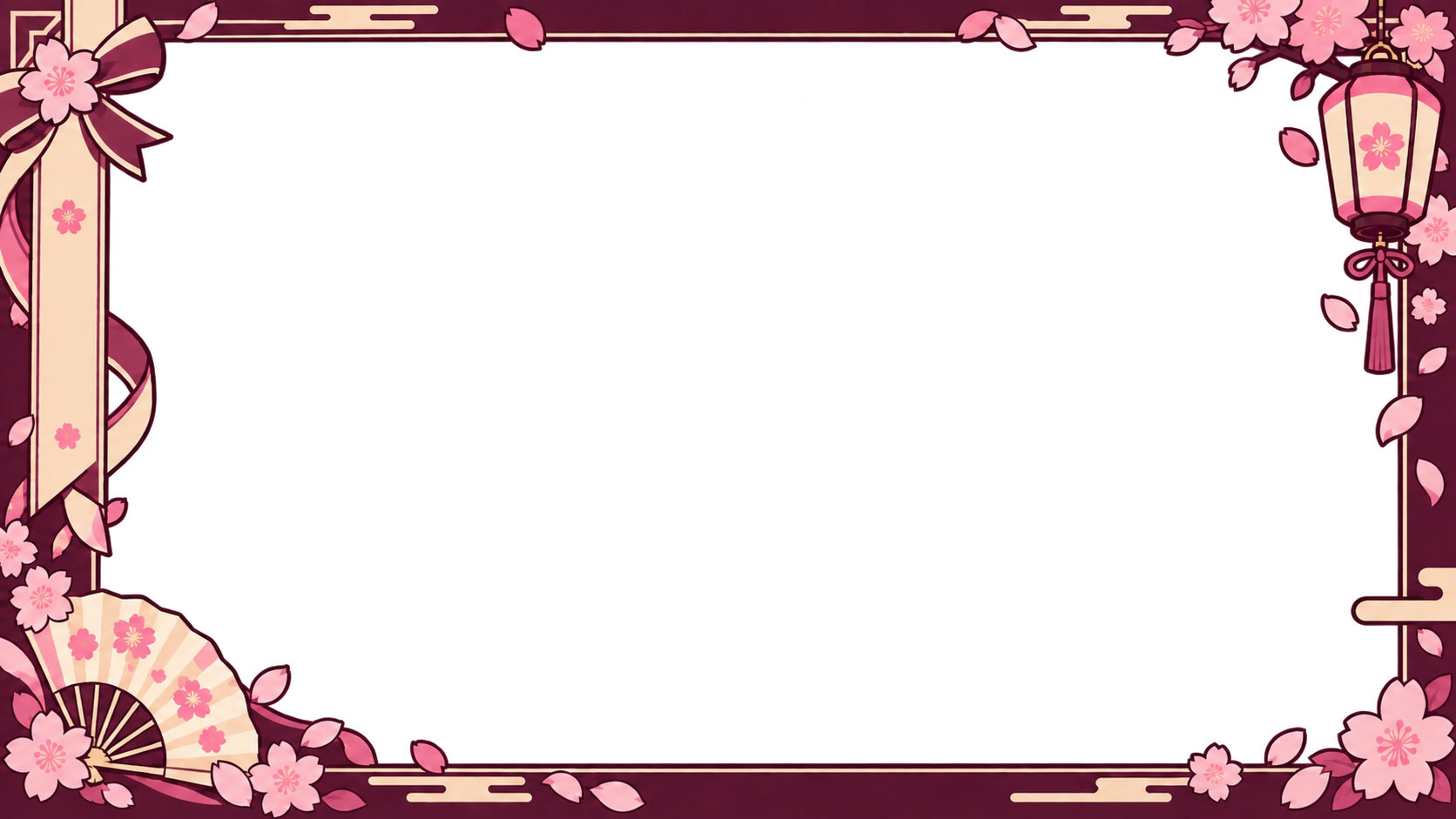 Cherry blossom viewing · Cherry blossom petals · Brown