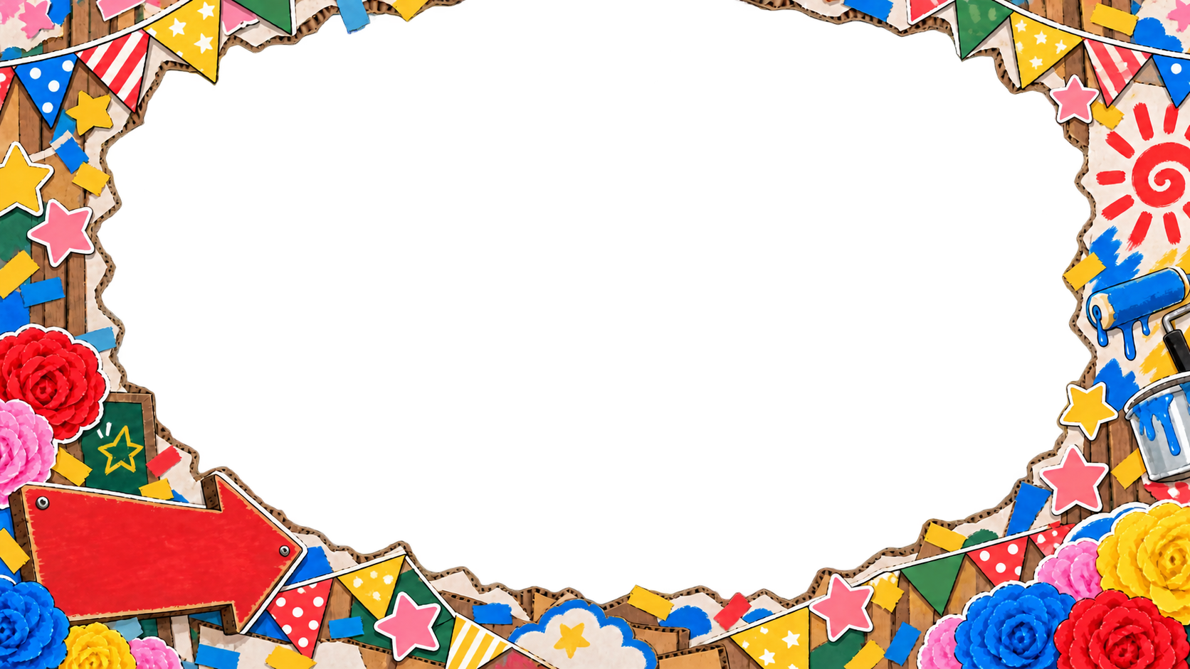 School festival · Handmade sign · Stars & flowers