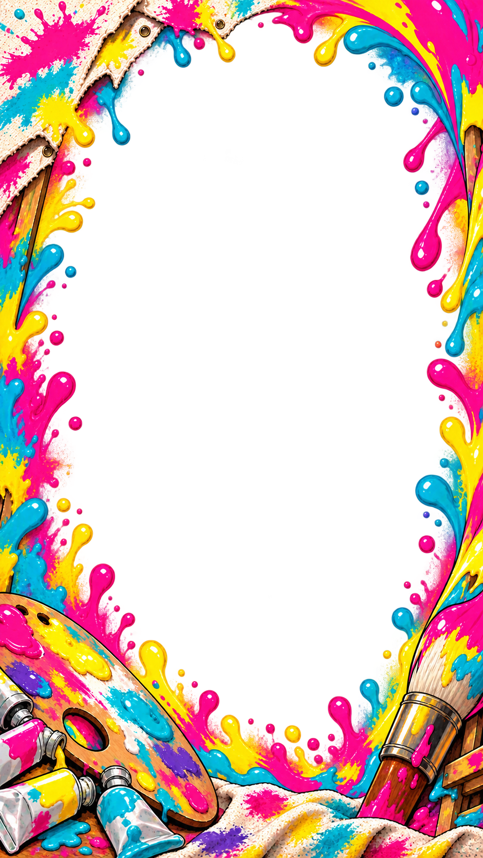 Autumn arts · Paintbrushes & picture frames · Portrait