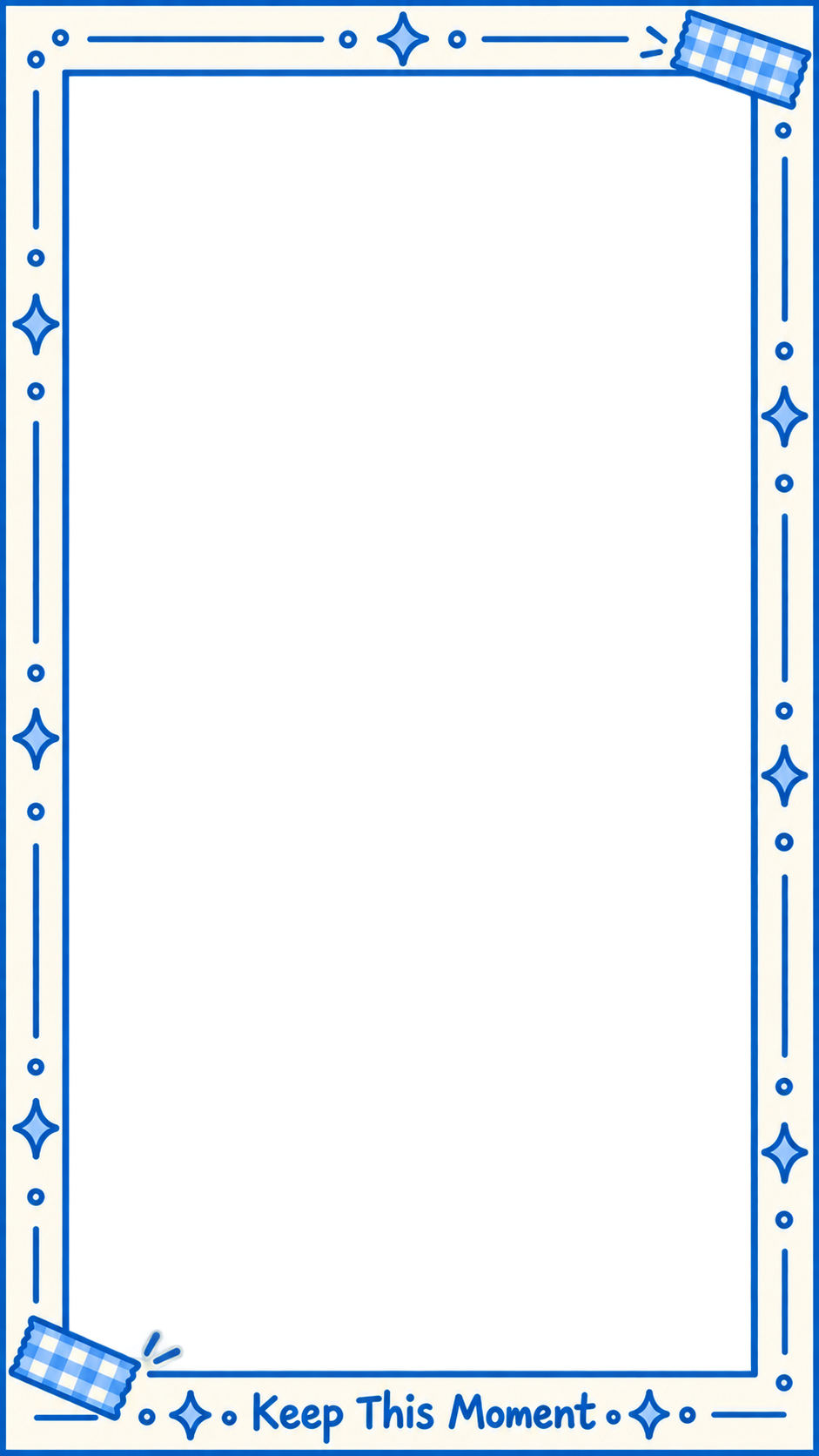 Instant photo · White border · Blue · Portrait